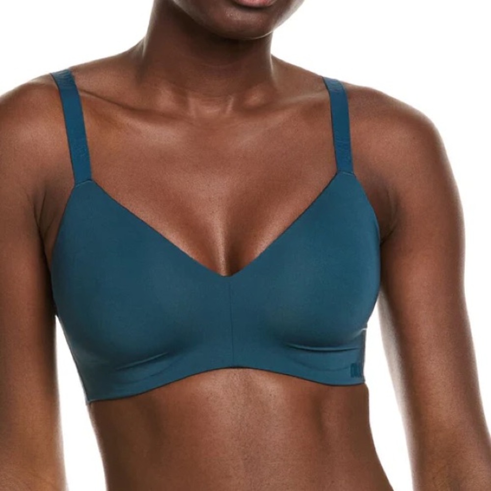 DKNY Women's Litewear Active Comfort wireless Bra Teal‎ Blue size 32D